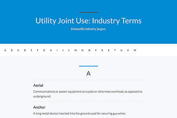 Utility Joint Use: Industry Terms